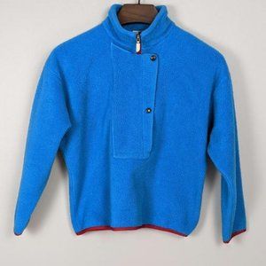 North Face Fleece Jacket Sweater UNISEX Size M Blue and Red Made in U.S.A